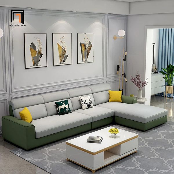  Bộ ghế sofa góc L GT142 Nampa 3m x 1m8 phối màu da công nghiệp 