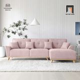  Bộ ghế sofa góc L GT50 Pinkcase 2m4 x 1m6 vải nỉ hồng phấn 