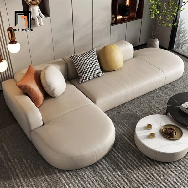 sofa góc chữ L nệm cong 2m5 x 1m5