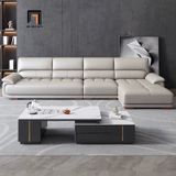  Bộ ghế sofa góc L da công nghiệp GT264 Genola 3m x 1m6 xám 