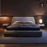 Giường ngủ bọc da công nghiệp GN47 Nadia màu xám cao cấp 