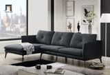  Bộ ghế sofa góc L GT76 2m2 x 1m6 Harun cho gia đình xám đen 