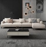  Ghế sofa góc L giá rẻ màu trắng kem GT168 Orren 2m4 x 1m6 