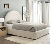  Giường ngủ vải nỉ màu trắng kem 1m6 x 2m GN18 Banee nhỏ xinh 