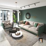  Bộ ghế sofa phòng khách sang trọng KT33 Cornuda da công nghiệp 