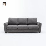  Ghế sofa băng 3 chỗ ngồi xám đen BT212 Nicolia dài 2m giá rẻ 