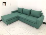 Bộ bàn ghế sofa góc chữ L 2m2 x 1m6 phòng khách màu xanh ngọc 