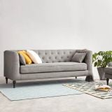  Bộ ghế sofa gia đình KHQ95 Wright màu xám trắng đinh nút 