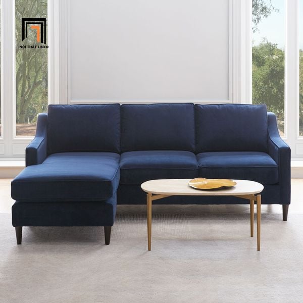 ghế sofa góc L 2m2 x 1m5 xanh đậm