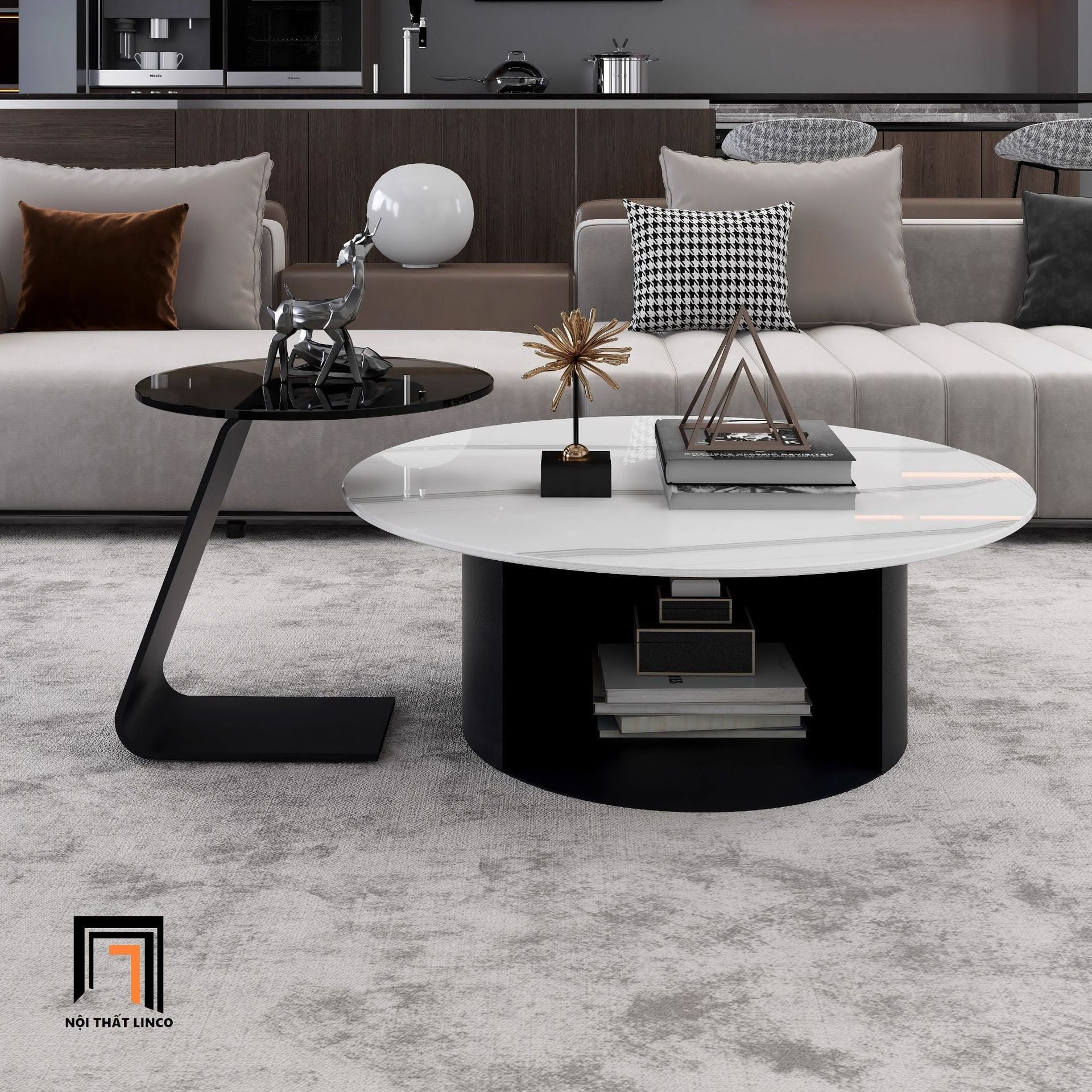  Cặp bàn sofa phòng khách cao cấp BSF72 Timpas sang trọng 