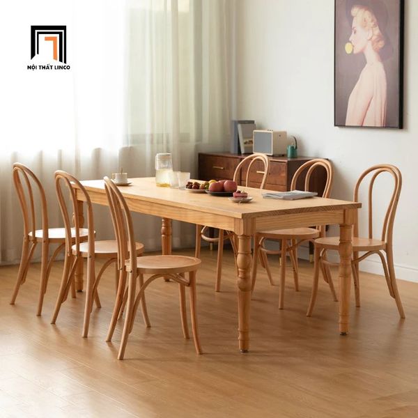 bộ bàn ăn 6 ghế gỗ tần bì cao cấp