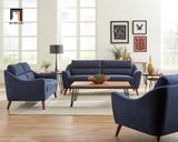  Set 2 ghế sofa văn phòng vải nỉ KT40 Gano màu xanh đậm 