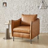  Ghế sofa đơn nhỏ gọn bọc da Pu DT102 Eamor màu nâu giá rẻ 