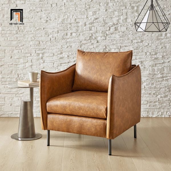 ghế sofa đơn nhỏ gọn da Pu