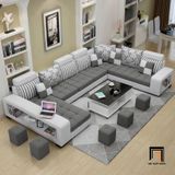  Bộ ghế sofa U phòng khách không gian lớn UT26 Ashlei 3m7 đẹp 