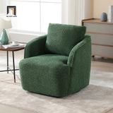  Ghế sofa đơn xinh xắn nhỏ DT90 Dalbert vải lông cừu xanh lá 