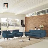  Bộ ghế sofa vải bố xanh đậm KT123 Messinger cho công sở đẹp 