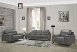  Bộ ghế sofa gia đình cao cấp KT46 Mahler da giả màu xám 