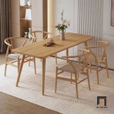  Bộ bàn ăn 6 ghế gỗ cong 29-KH6-G59-B108 cho phòng bếp rộng 