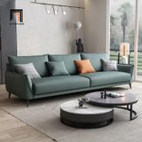  Ghế sofa băng da Pu màu xanh lá BT89 Noha dài 2m sang trọng 
