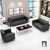  Bộ ghế sofa văn phòng cao cấp KT118 Pyon da Pu màu đen 