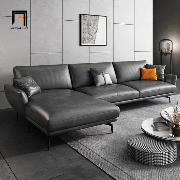 ghế sofa góc chữ L da công nghiệp