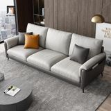  Ghế sofa băng 3 nệm ngồi BT136 Jing 2m da giả phối màu xám 