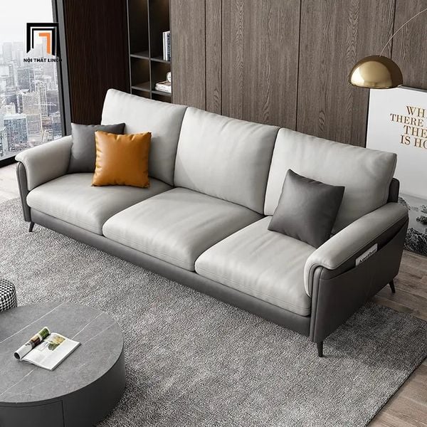 ghế sofa băng 2m phối màu da giả