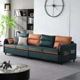  Ghế sofa văng dài giá rẻ 2m4 BT189 Bundar da Pu cao cấp 