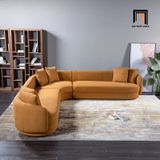  Ghế sofa góc cong vải nhung GT253 Ahitana 2m4 x 2m4 màu cam 