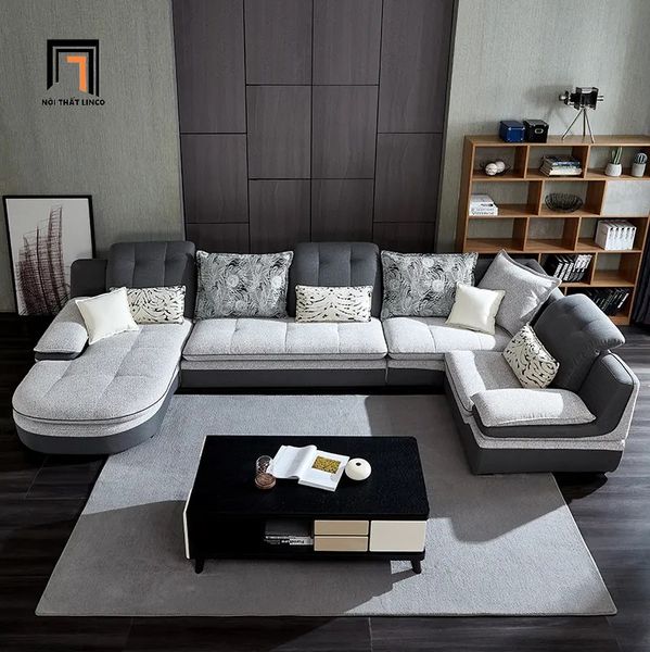 set ghế sofa U gia đình diện tích lớn