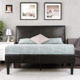  Giường ngủ da giả Pu màu đen GN9 Clyde 1m6 x 2m sang trọng 