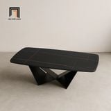  Bàn sofa mặt đá đen hiện đại BTPK87 Rion 1m x 50 chân sắt đen 
