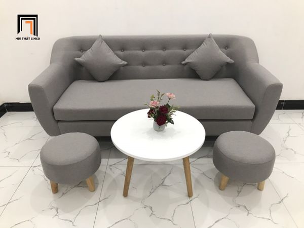 bộ ghế sofa văng dài 1m9 xám ghi trắng