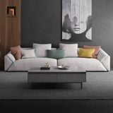  Ghế sofa văng hiện đại BT298 Orizaba dài 2m6 xám trắng nỉ 