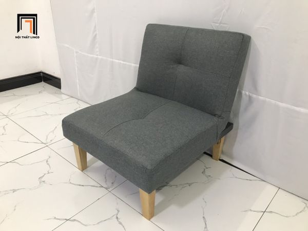 ghế sofa đơn nhỏ gọn xám lông chuột