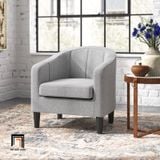  Ghế sofa đơn màu xám trắng sang trọng DT95 Alina nhỏ gọn 