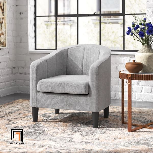 ghế sofa đơn xám trắng sang trọng