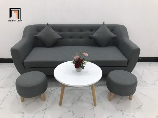 bộ ghế sofa băng dài 1m9 xám đậm