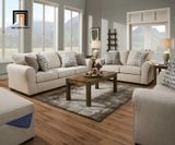  Sofa đơn phòng khách gia đình DT54 Carey ngồi thư giãn xám trắng 