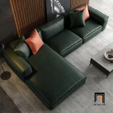  Ghế sofa đơn sang trọng văn phòng DT64 Perry da Pu xanh lá 