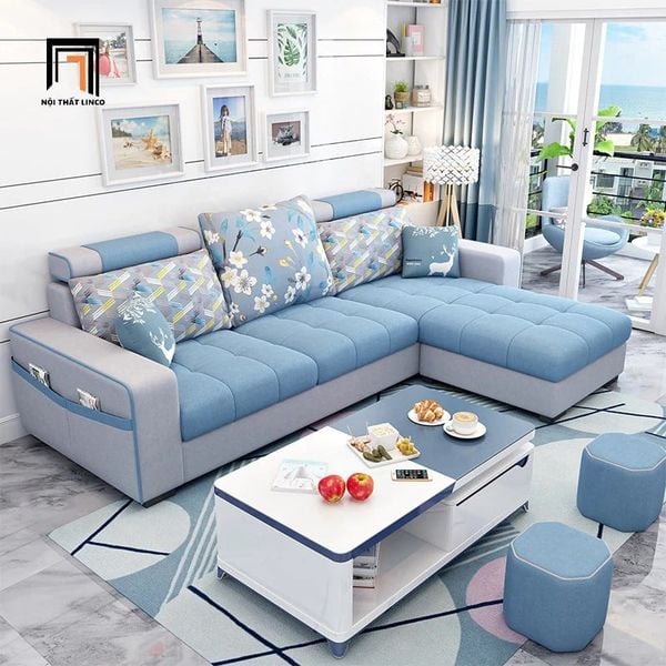 bộ ghế sofa góc L hiện đại