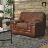  Ghế sofa đơn cho gia đình cao cấp DT47 Keara da giả màu nâu 