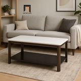  Bàn sofa mặt đá trắng chữ nhật BTPK99 Xenia 1m khung sắt 