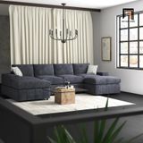  Bộ ghế sofa U xinh xắn UT15 Boggy dài 3m cho căn hộ chung cư 