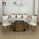  Bộ bàn ghế ăn cao cấp GF26-BAD6-G322-B362 mặt đá 6 ghế 