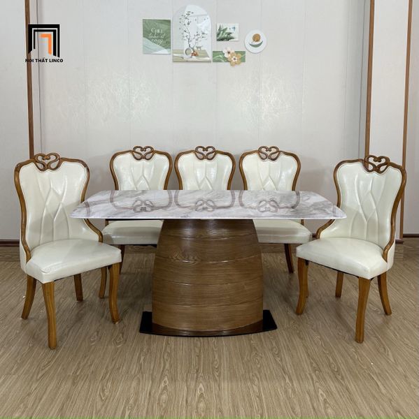 bộ bàn ghế ăn cao cấp 6 ghế