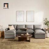  Bộ ghế sofa góc chữ U GT22 Ushape 2m8 x 1m6 màu xám đen 