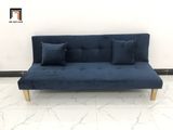  Ghế sofa xanh dương đậm đa năng vải nhung dài 1m7 giá rẻ 