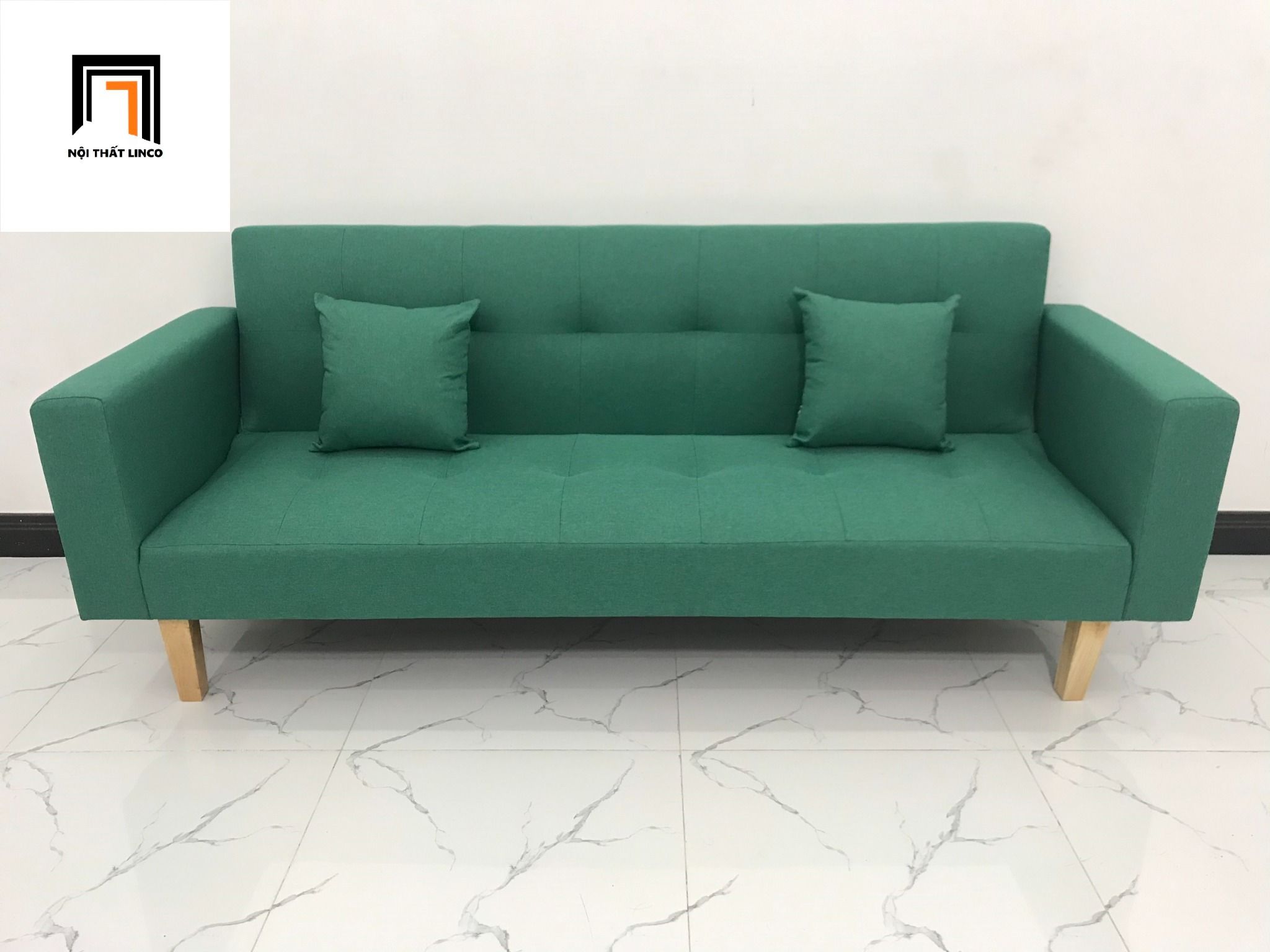  Bộ ghế sofa giường thông minh BTV 2m hiện đại màu xanh ngọc 